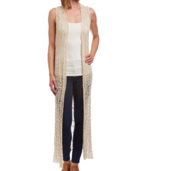 Crocheted full length vest Freshman 1996. NWT Xsmall - Picture 1 of 9